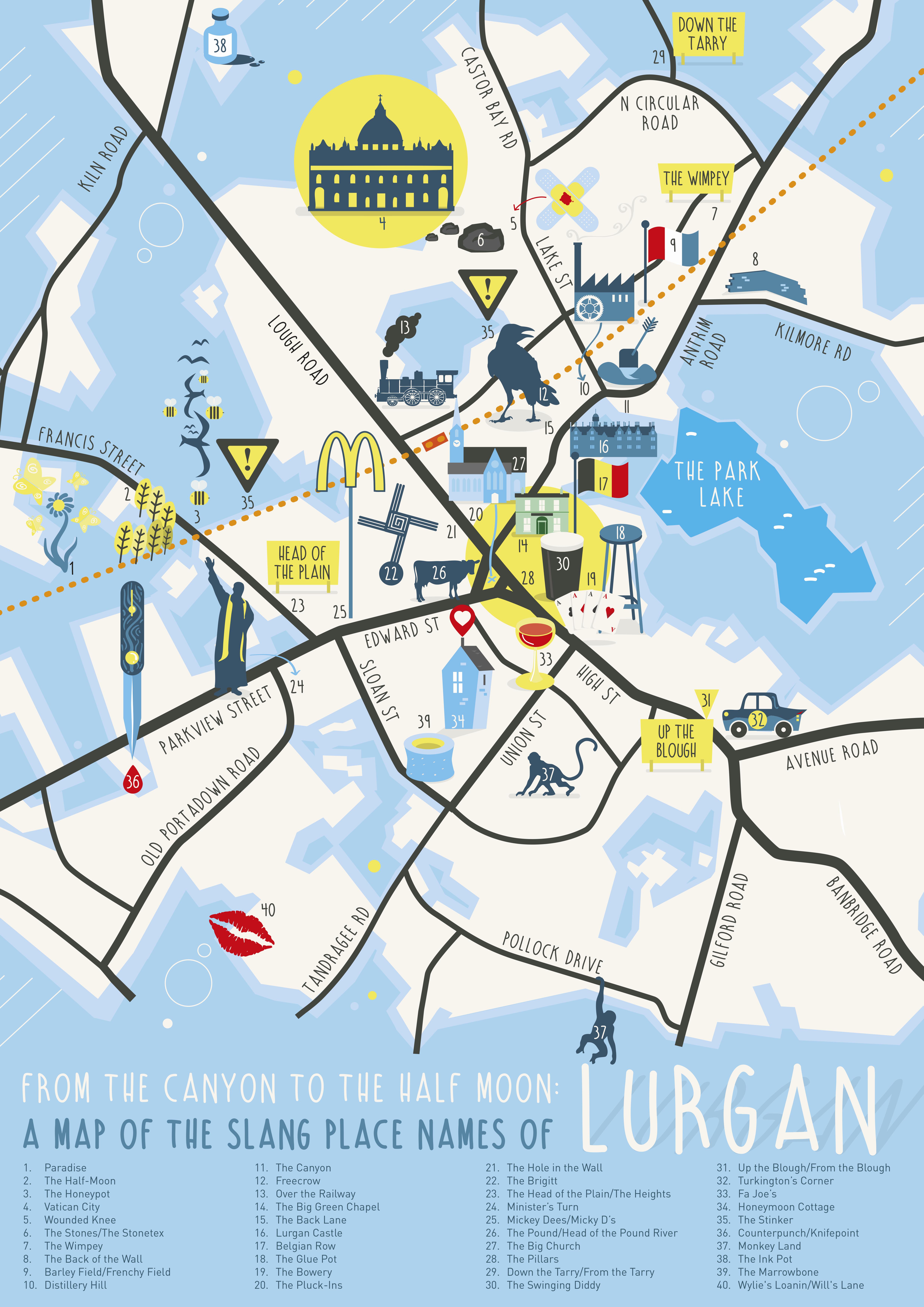 MAP OF THE SLANG PLACE NAMES OF LURGAN LAUNCHED
