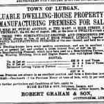 Extract from Belfast Telegraph (dated 2 August 1935) announcing the auction of numbers 45 and 47 High Street on 8 August 1935. Image courtesy of the British Newspaper Archive.