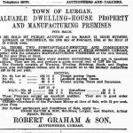 Extract from Belfast News-Letter (dated 2 February 1942) announcing the auction of numbers 45 and 47 High Street on 19 February 1942. Image courtesy of the British Newspaper Archive.