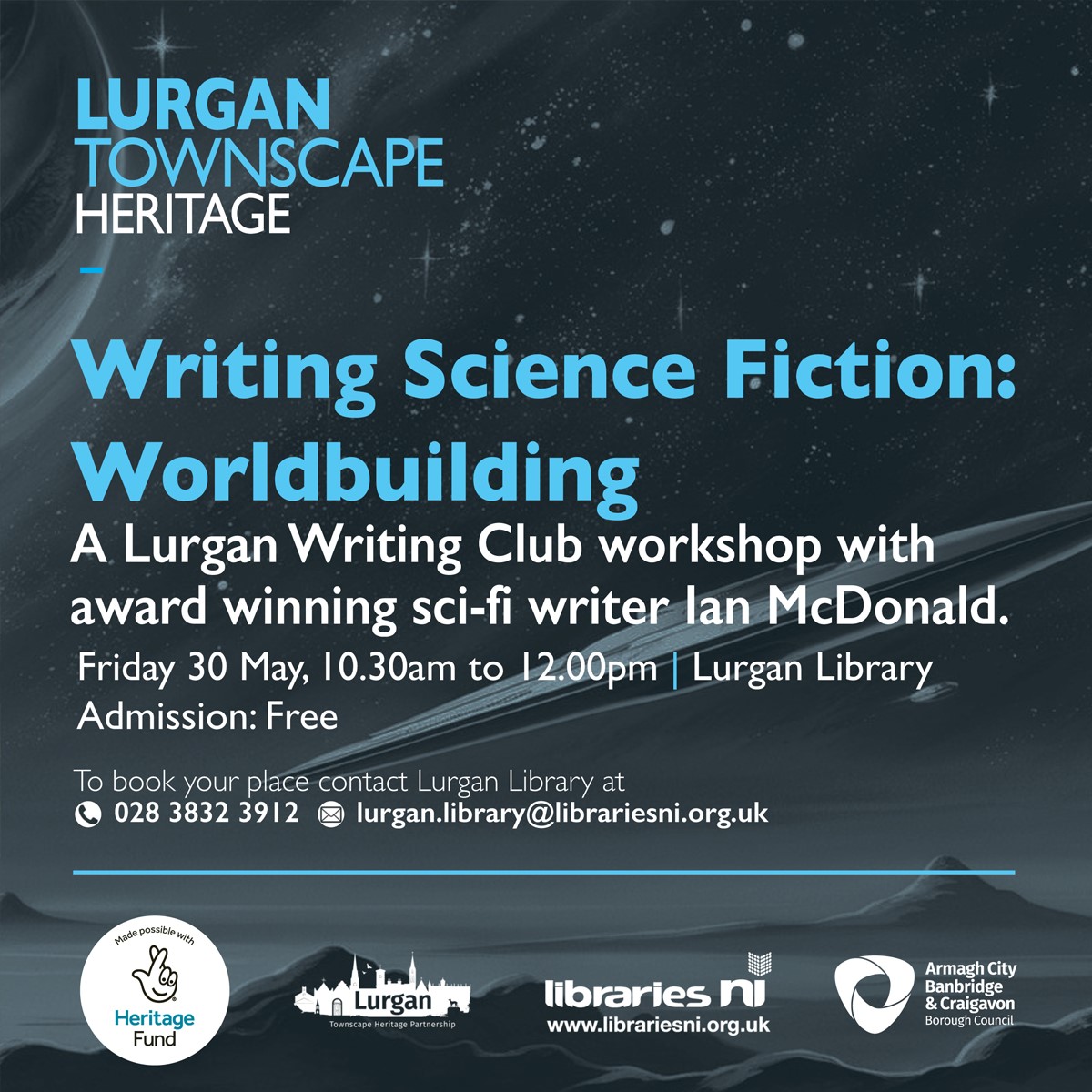 Friday 30 May 2025: Writing Science Fiction: Worldbuilding with Ian McDonald